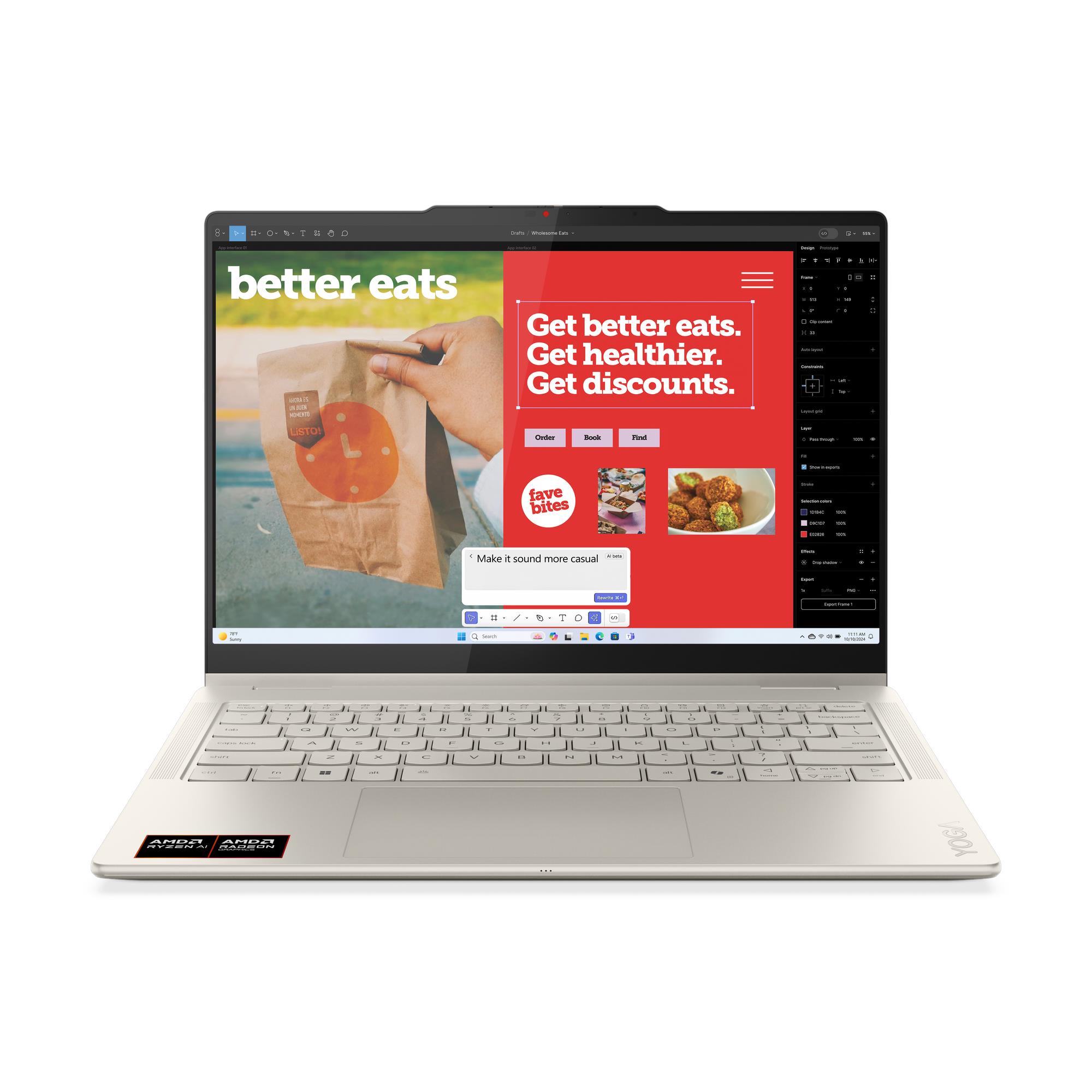 Lenovo Yoga 7 14AKP10 prednja strana
